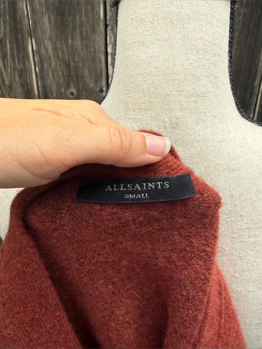 Rust Orange All Saints Cardigan - Picture 7 of 8